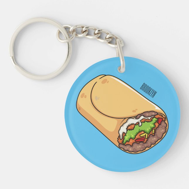 Llavero Ilustracion personalizado Burrito (Frente)
