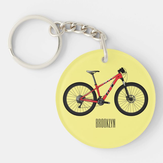 Llavero Ilustracion personalizado de bicicletas (Frente)
