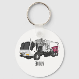 Llavero Ilustracion personalizado de camión de basura