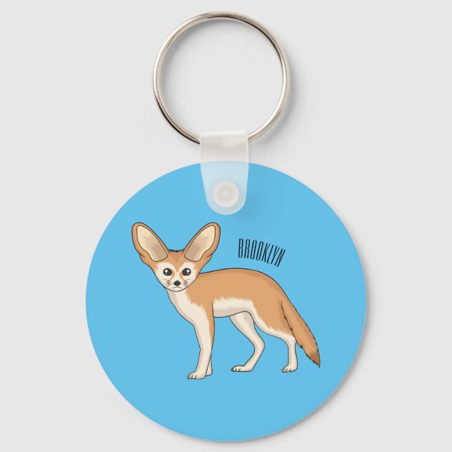 Llavero Ilustracion personalizado de Fennec fox (Anverso)