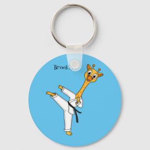 Llavero Ilustracion personalizado de Kung Fu giraffe
