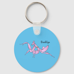 Llavero Ilustracion personalizado de mantis orquídea