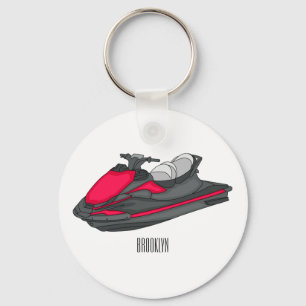 Llavero Ilustracion personalizado de moto acuática