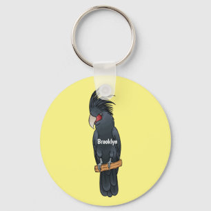 Llavero Ilustracion personalizado de pájaro de la cacatúa