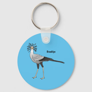 Llavero Ilustracion personalizado de pájaro de Secretario
