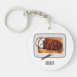 Llavero Ilustracion personalizado de pavo asado
