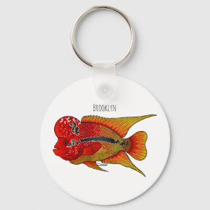 Llavero Ilustracion personalizado de peces cíclicos de cue
