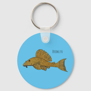 Llavero Ilustracion personalizado de pescado Pleco