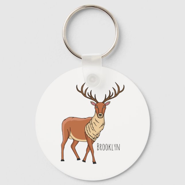 Llavero Ilustracion personalizado de renos (Anverso)