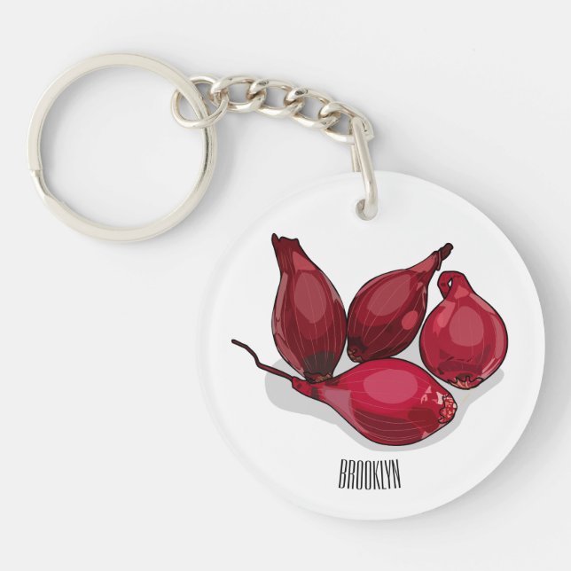 Llavero Ilustracion personalizado de Shallot (Frente)