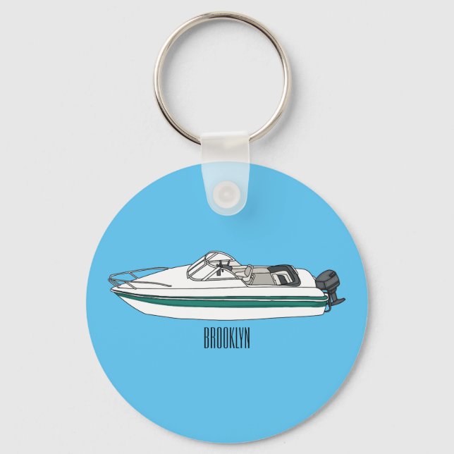 Llavero Ilustracion personalizado en motocicleta (Anverso)
