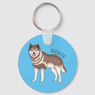 Llavero Ilustracion personalizado husky siberiano