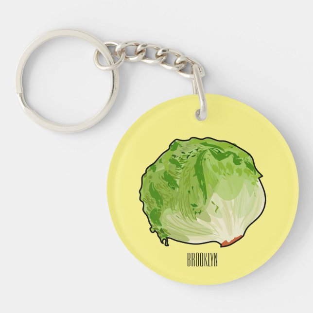 Llavero Ilustracion personalizado Lettuce (Frente)