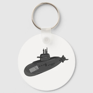 Llavero Ilustracion personalizado submarino