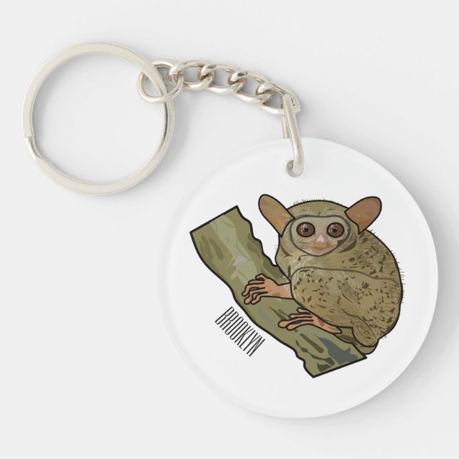 Llavero Ilustracion personalizado Tarsier (Frente)
