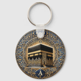 Llavero Ilustración Redonda de Hajj Mabrur Elegante Kaaba