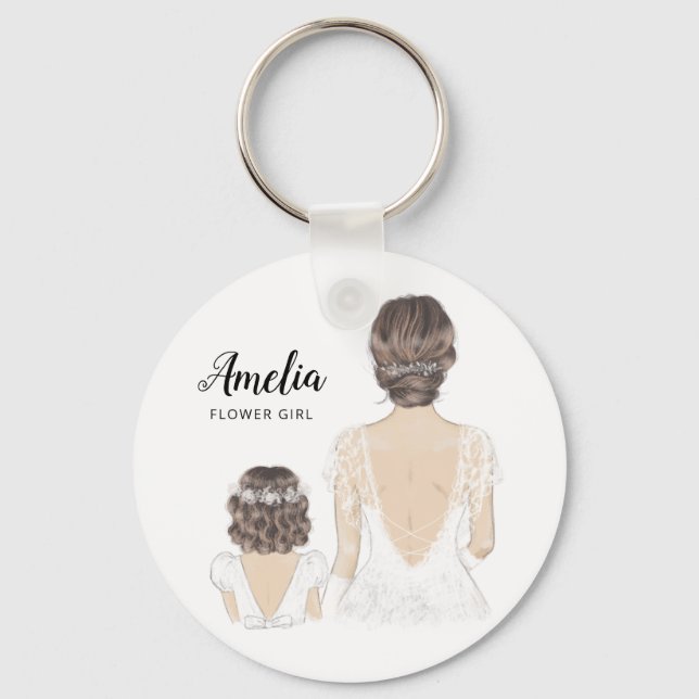 Llavero Ilustracion serás mi anillo de claves chica de flo (Anverso)