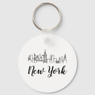 Llavero Ilustracion Skyline de la ciudad de Nueva York