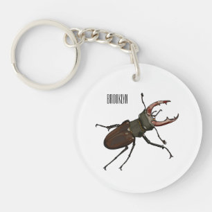 Llavero Ilustracion Stag beetle personalizado