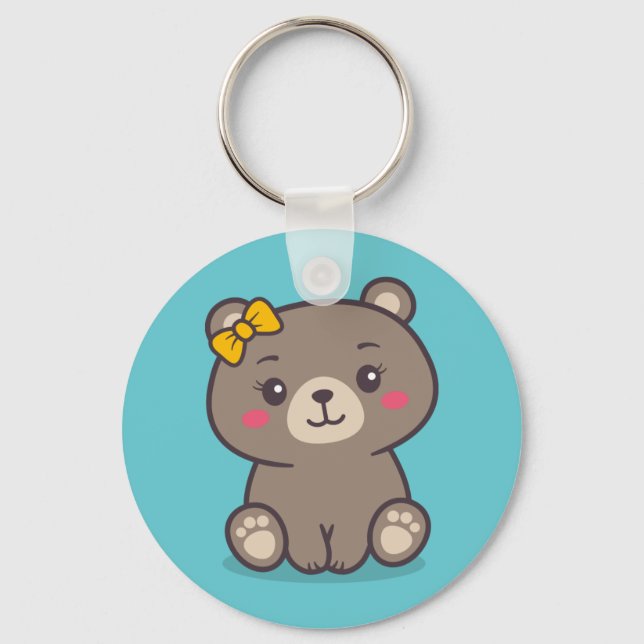Llavero Ilustracion Teddy Bear (Anverso)