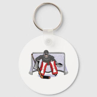 Llavero ilustracion vectorial realista de hockey sobre hie