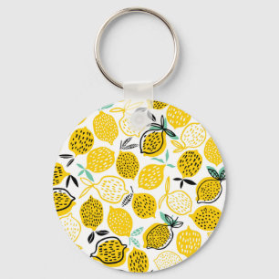 Llavero Ilustracion Vintage de diseño de verano de limón
