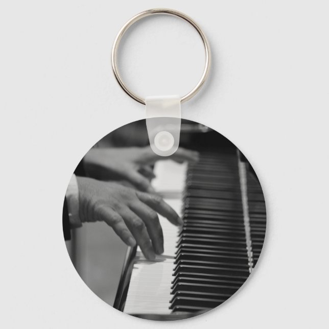 Llavero Ilustrante arte de piano (Anverso)
