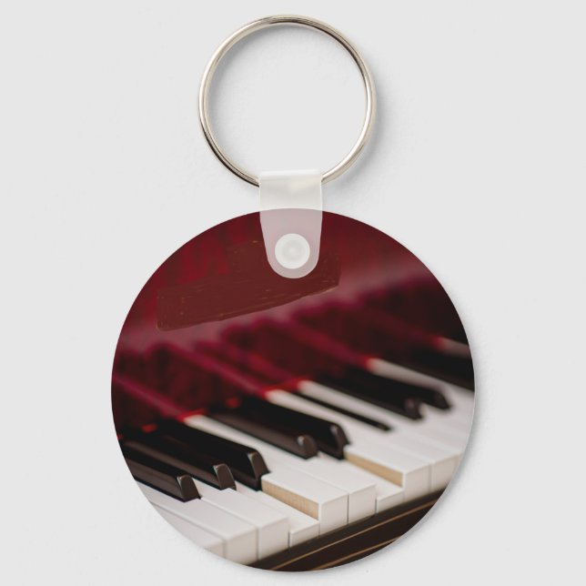 Llavero Ilustrante arte de piano (Anverso)