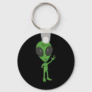 Llavero ILY Alien ASL Hand Gesture Deaf Hearing Loss Consc