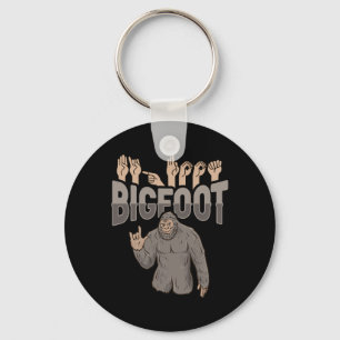 Llavero ILY Bigfoot ASL Hand Gesture Deaf Hearing Loss Awa