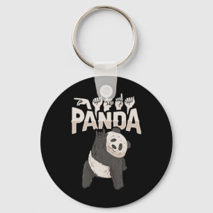 Llavero ILY Panda ASL Hand Gesture Deaf Hearing Loss Consc