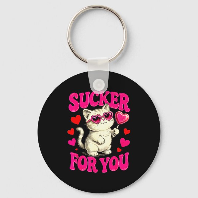 Llavero I'm A Sucker For You Valentines Day Funny Cat Love (Anverso)