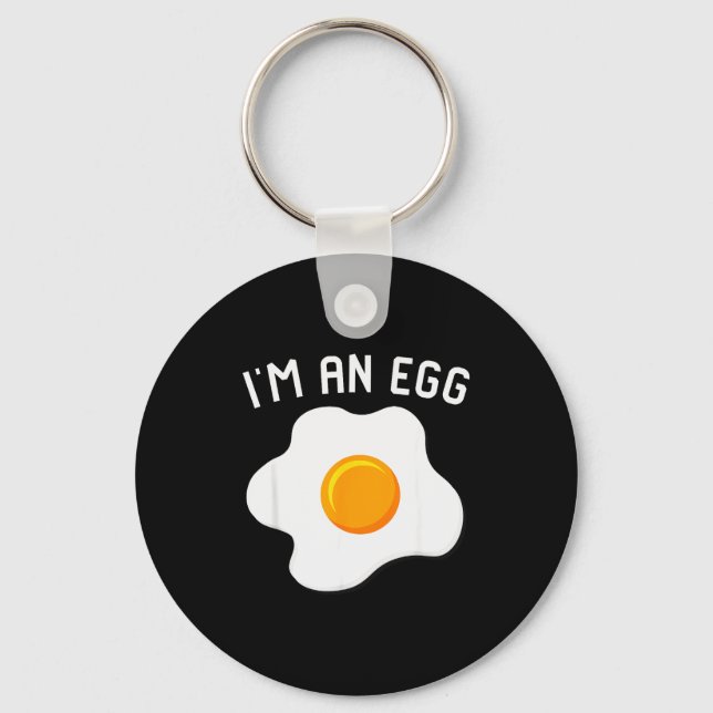 Llavero I'm An Egg Costume Funny Halloween Present Fried E (Anverso)