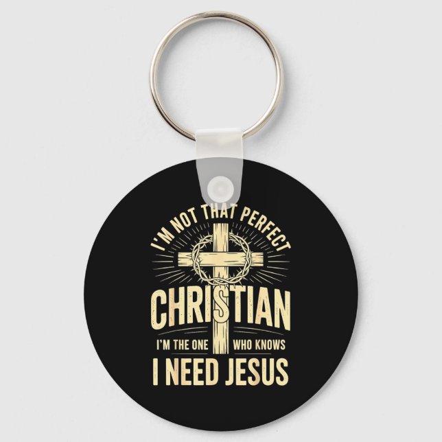 Llavero I'm Not That Perfect Christian Jesus  (Anverso)