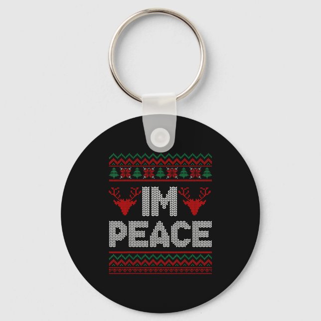 Llavero I'm Peace Couple Matching Christmas Ugly Sweater  (Anverso)