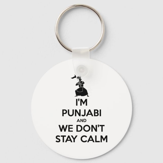 Llavero Im Punjabi And We Dont Keep Calm Baby  (Anverso)