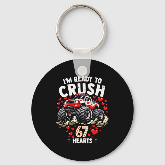 Llavero I'm Ready To Crush 67 Hearts Truck Valentines Day  (Anverso)