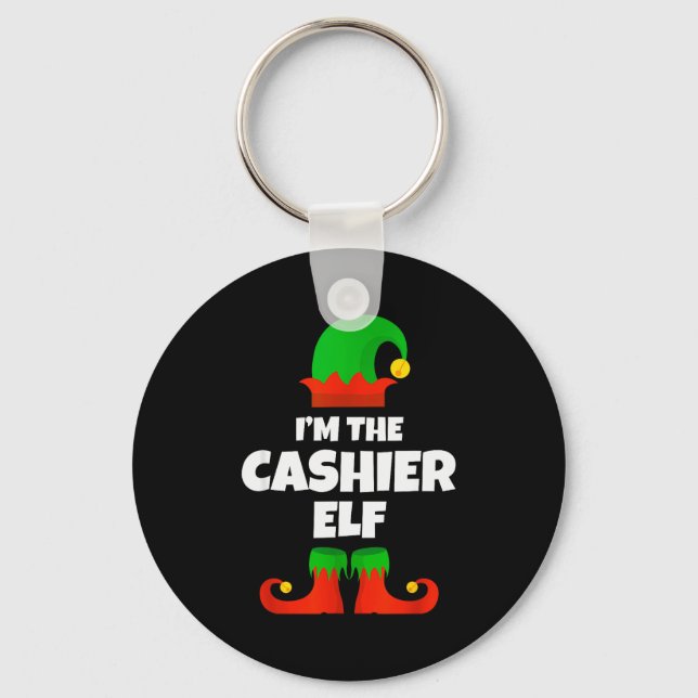 Llavero I'm The Cashier Elf Family Pajama Christmas Funny  (Anverso)