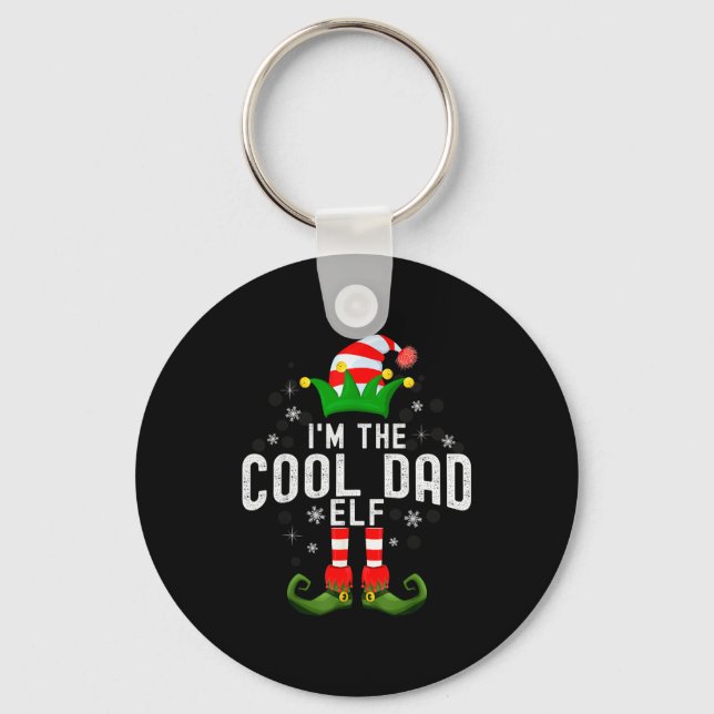 Llavero I'm The Cool Dad Elf Christmas Family Pjs Costume  (Anverso)