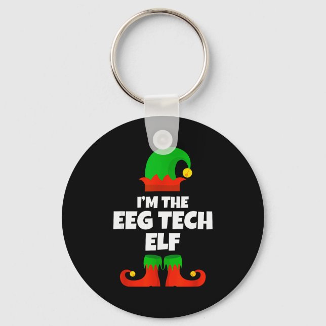 Llavero I'm The Eeg Tech Elf Family Pajama Christmas Funny (Anverso)