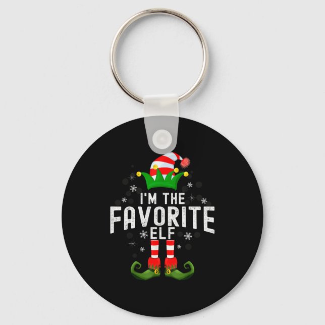 Llavero I'm The Favorite Elf Christmas Family Pjs Costume  (Anverso)