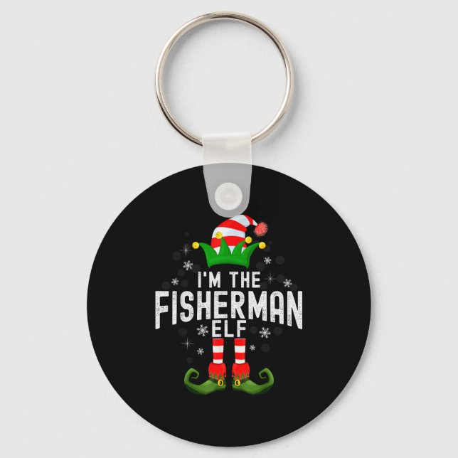 Llavero I'm The Fisherman Elf Christmas Family Pjs Costume (Anverso)