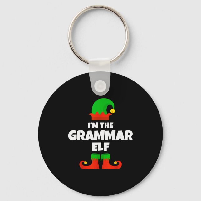Llavero I'm The Grammar Elf Family Pajama Christmas Englie (Anverso)