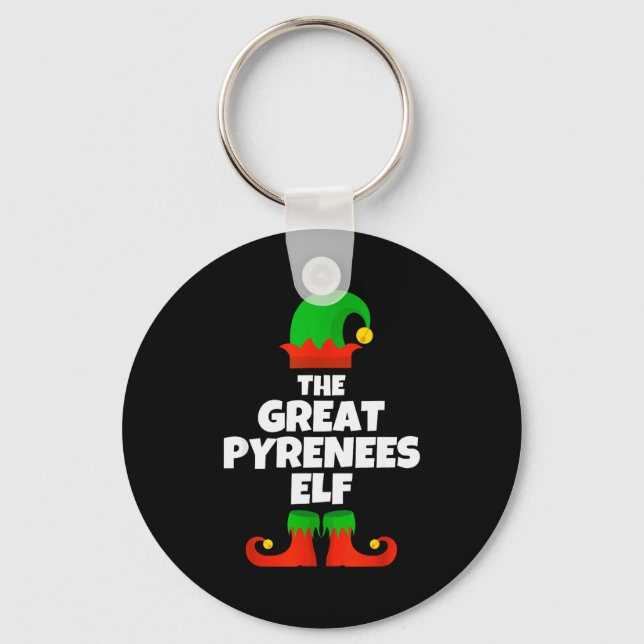 Llavero I'm The Great Pyrenees Elf Family Pajama Christmas (Anverso)