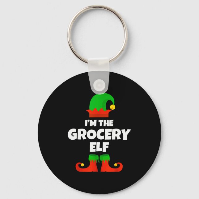 Llavero I'm The Grocery Elf Family Pajama Christmas Funny  (Anverso)