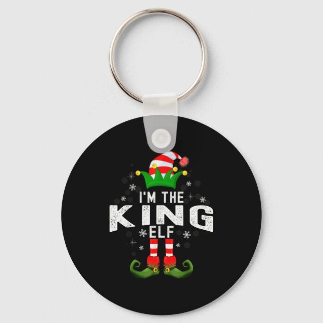 Llavero I'm The King Elf Christmas Family Pjs Costume  (Anverso)