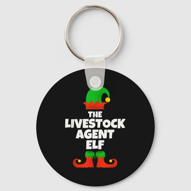 Llavero I'm The Livestock Agent Elf Family Pajama Christma (Anverso)
