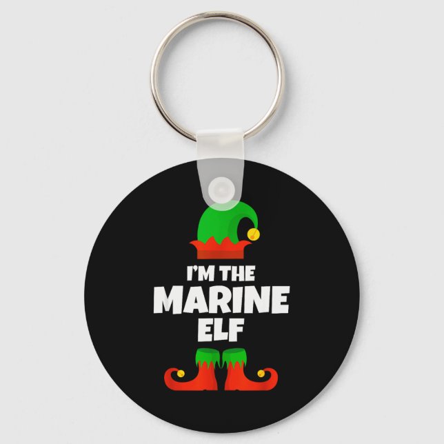 Llavero I'm The Marine Elf Family Pajama Christmas Biology (Anverso)