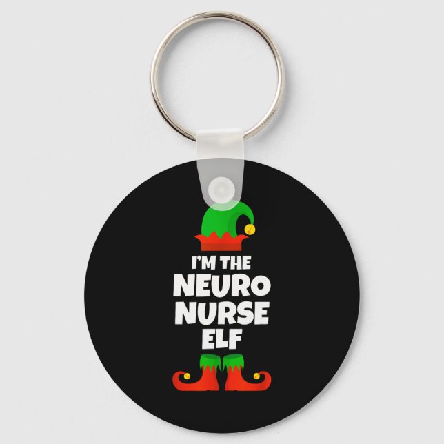 Llavero I'm The Neuro Nurse Elf Family Pajama Christmas Fu (Anverso)