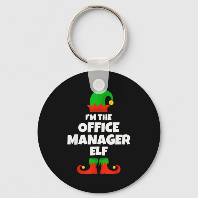 Llavero I'm The Office Manager Elf Family Pajama Christmas (Anverso)